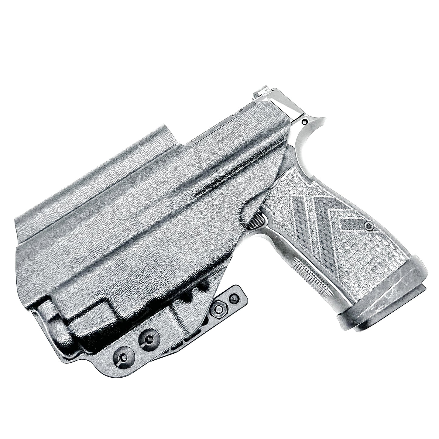 Inside Waistband IWB holster for the Sig Sauer P365-AXG Legion Gen 2 with the Streamlight TLR-7 X or A in black with the DCC Monoblock and a modwing.