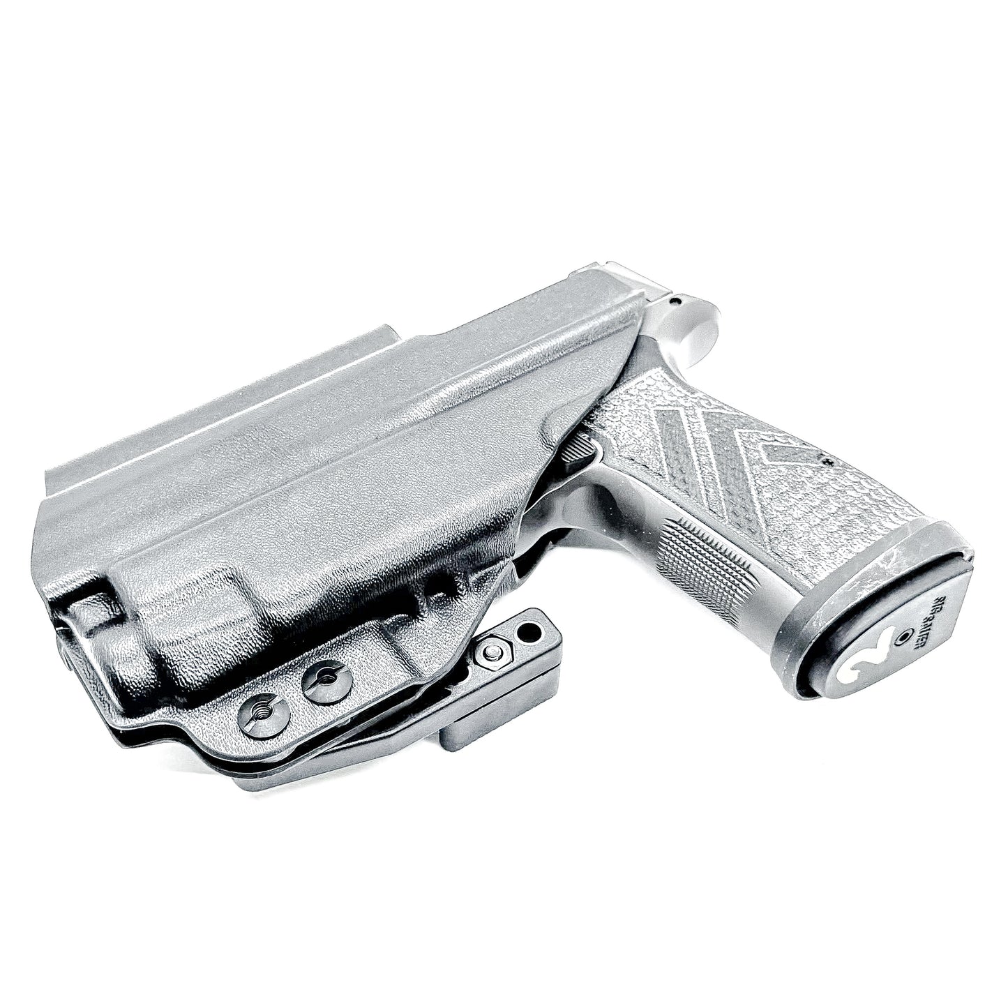 Inside Waistband IWB holster for the Sig Sauer P365-AXG Legion Gen 2 with the Streamlight TLR-7 X or A in black with the DCC Monoblock and a modwing.