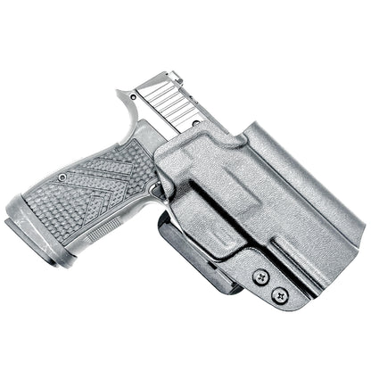 Black Outside Waistband OWB Kydex Holster for the Sig Sauer P365-AXG LEGION Gen 2 handgun, from Four Brothers 4BROS Holsters.