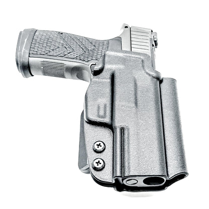Black Outside Waistband OWB Kydex Holster for the Sig Sauer P365-AXG LEGION Gen 2 handgun, from Four Brothers 4BROS Holsters.