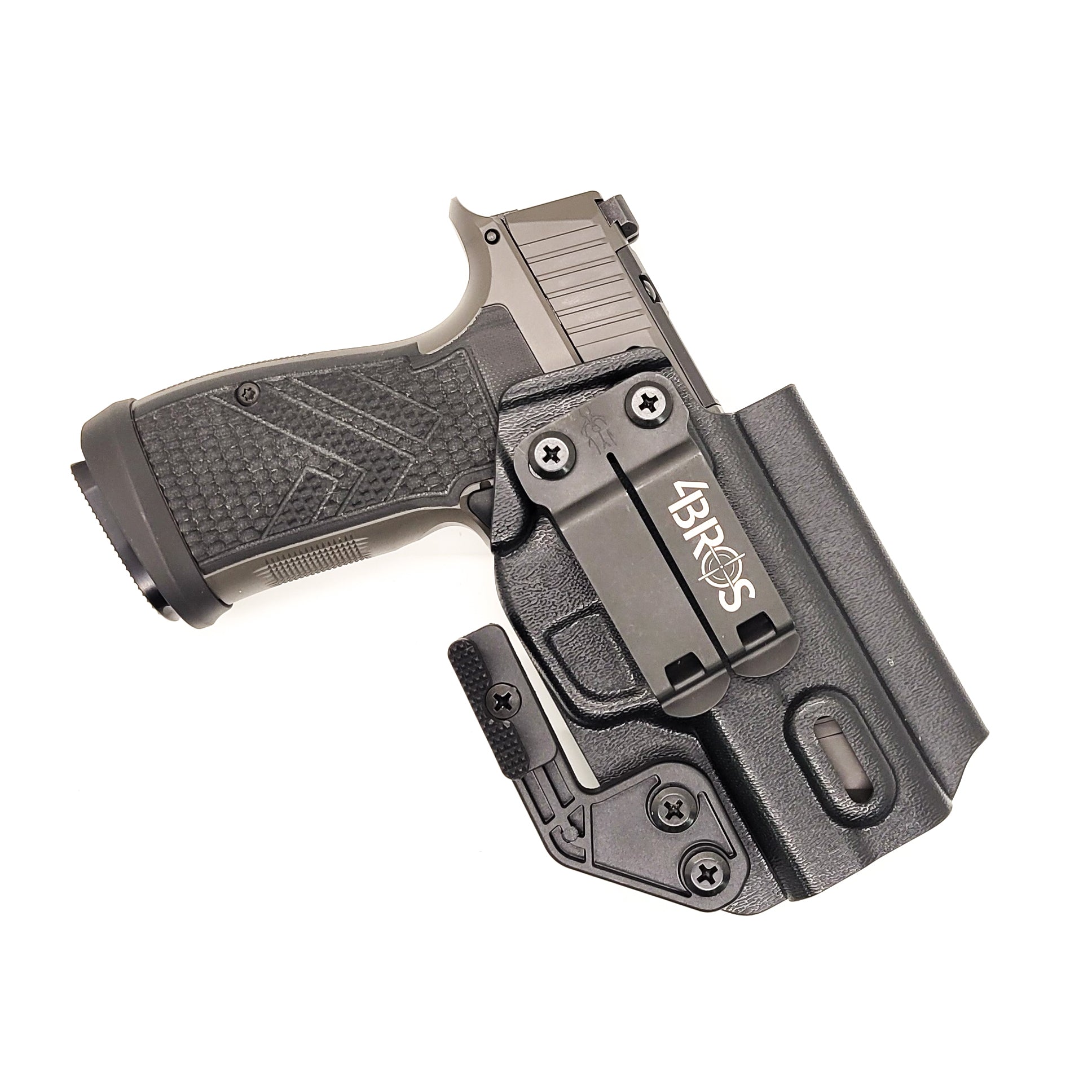 For the best Inside Waistband IWB AIWB Kydex Holster for the Sig Sauer P365-AXG LEGION handgun, shop Four Brothers 4BROS Holsters.  Proudly made in the USA.