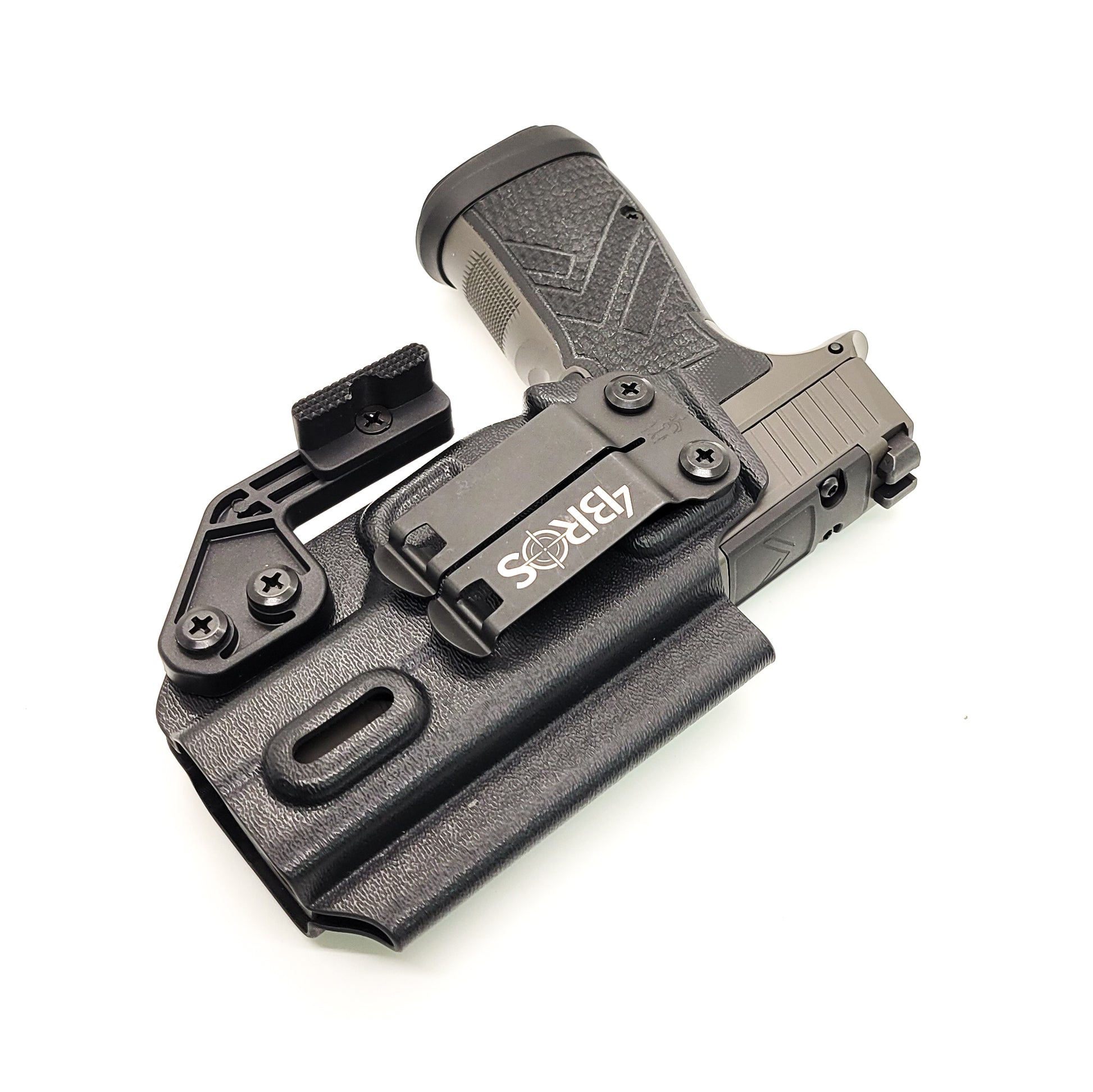 For the best Inside Waistband IWB AIWB Kydex Holster for the Sig Sauer P365-AXG LEGION handgun, shop Four Brothers 4BROS Holsters.  Proudly made in the USA.