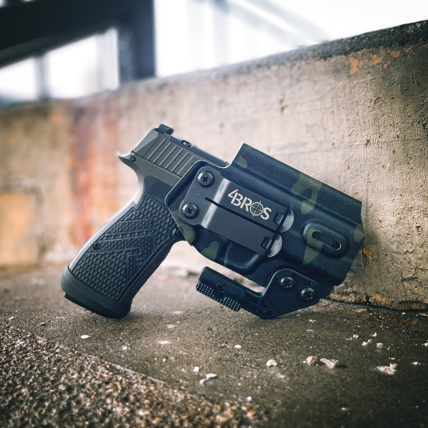 For the best Inside Waistband IWB AIWB Kydex Holster for the Sig Sauer P365-AXG LEGION handgun, shop Four Brothers 4BROS Holsters.  Proudly made in the USA.