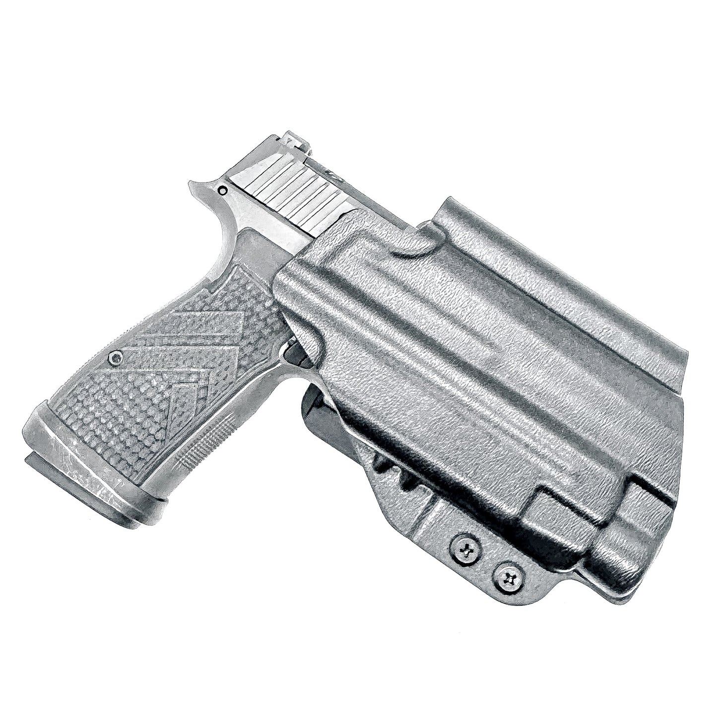 Precision Outside Waistband OWB holster for SIG P365-AXG Legion & TLR-7 HL-X.  Adjustable retention, optics-ready, threaded barrel compatible. Made in the USA.