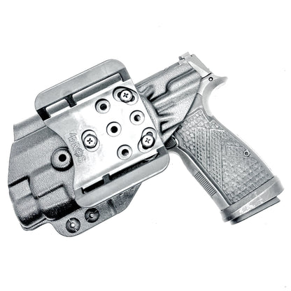 Precision Outside Waistband OWB holster for SIG P365-AXG Legion & TLR-7 HL-X.  Adjustable retention, optics-ready, threaded barrel compatible. Made in the USA.