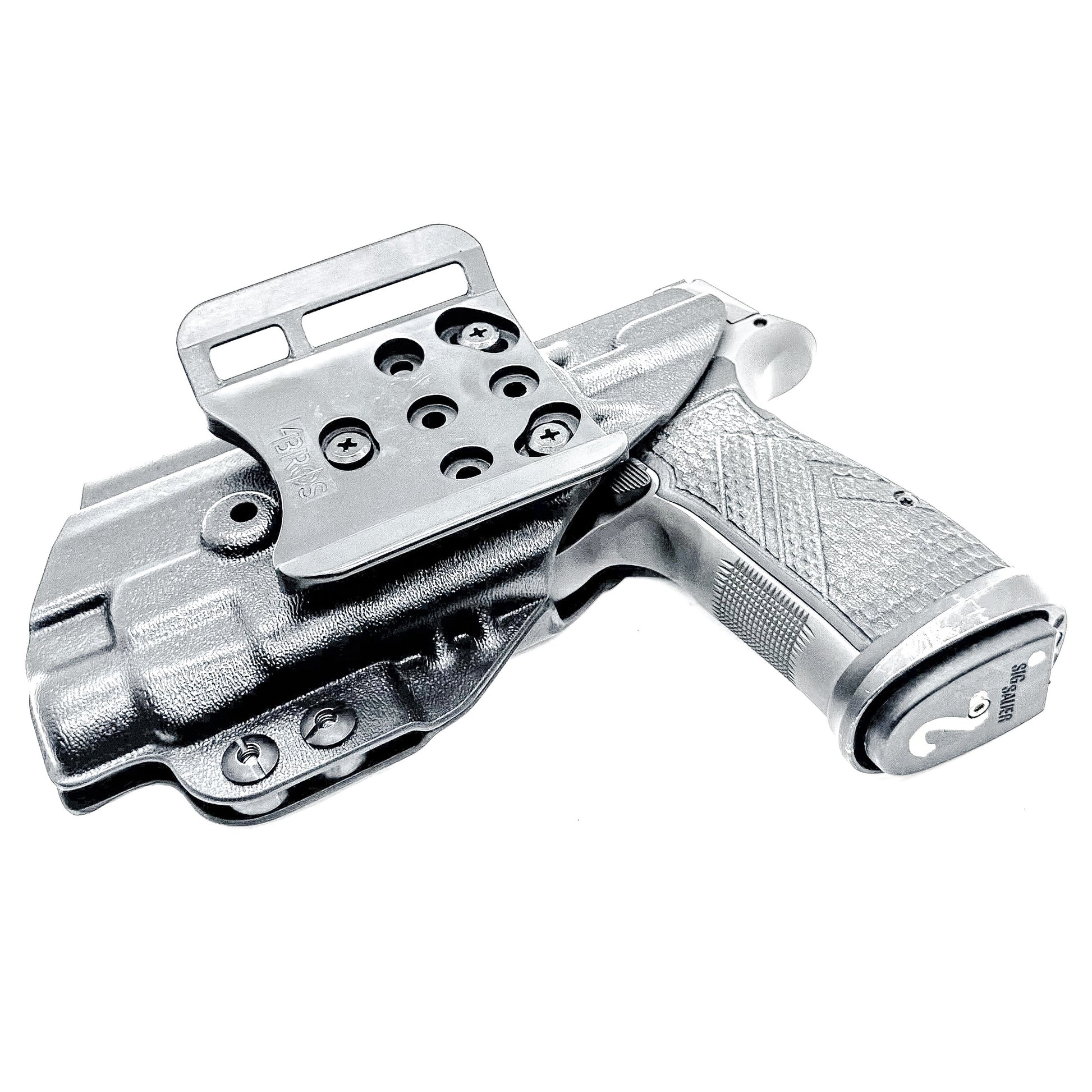 Precision Outside Waistband OWB holster for SIG P365-AXG Legion & TLR-7 HL-X.  Adjustable retention, optics-ready, threaded barrel compatible. Made in the USA.