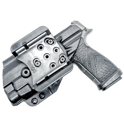 Precision Outside Waisband OWB holster for SIG P365-AXG Legion & TLR-7 HL-X.  Adjustable retention, optics-ready, threaded barrel compatible. Made in the USA.