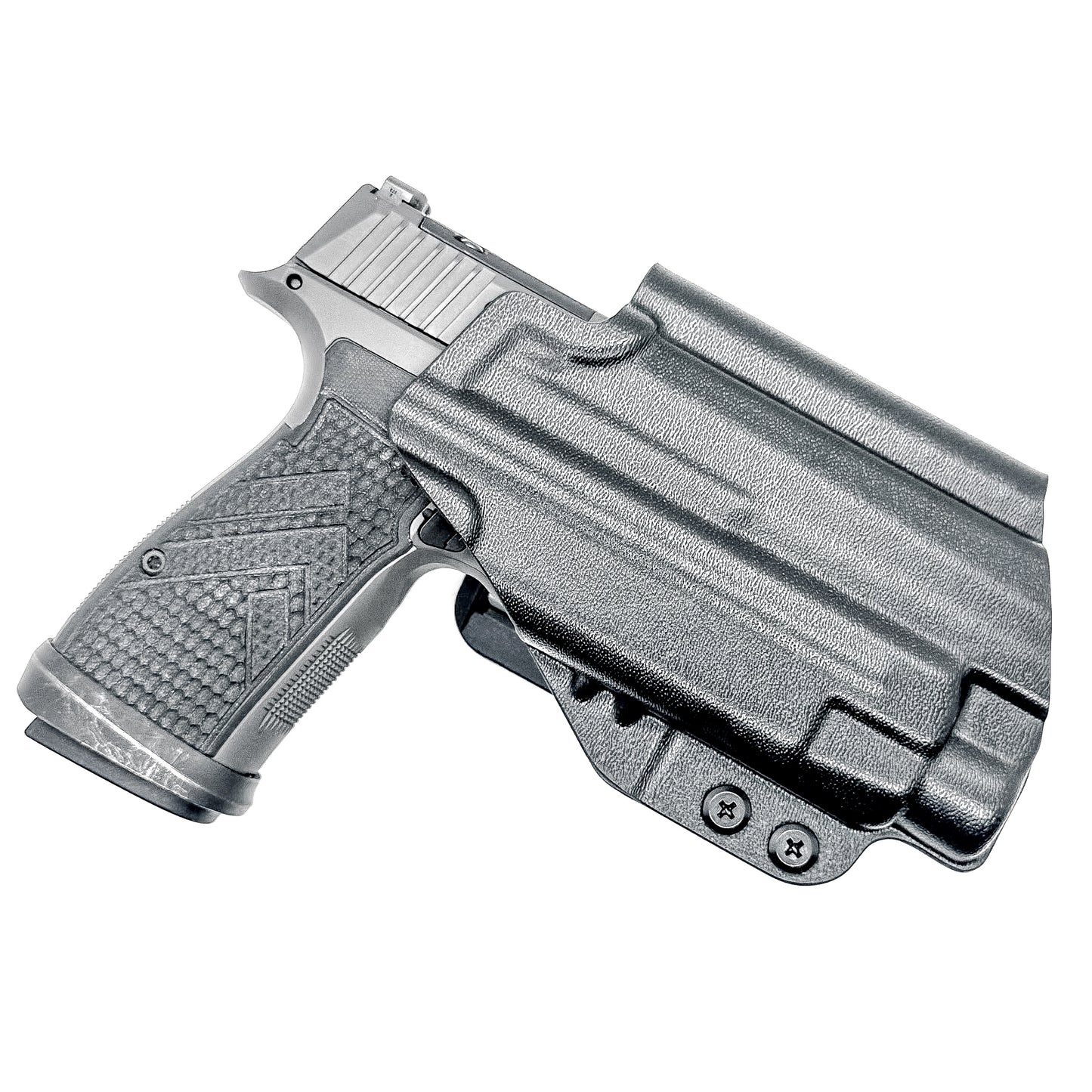 Precision Outside Waisband OWB holster for SIG P365-AXG Legion & TLR-7 HL-X.  Adjustable retention, optics-ready, threaded barrel compatible. Made in the USA.