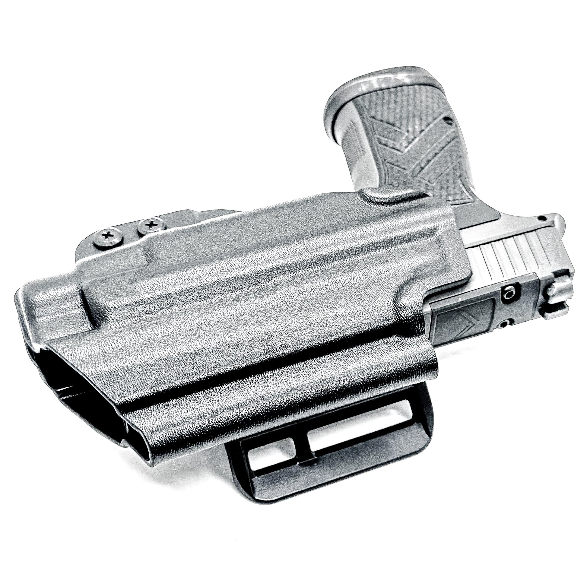 Precision Outside Waisband OWB holster for SIG P365-AXG Legion & TLR-7 HL-X.  Adjustable retention, optics-ready, threaded barrel compatible. Made in the USA.