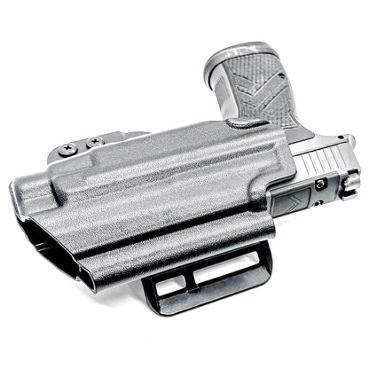 Precision Outside Waisband OWB holster for SIG P365-AXG Legion & TLR-7 HL-X.  Adjustable retention, optics-ready, threaded barrel compatible. Made in the USA.