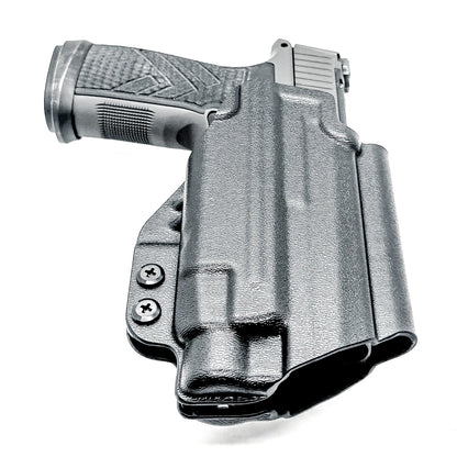 Precision Outside Waisband OWB holster for SIG P365-AXG Legion & TLR-7 HL-X.  Adjustable retention, optics-ready, threaded barrel compatible. Made in the USA.