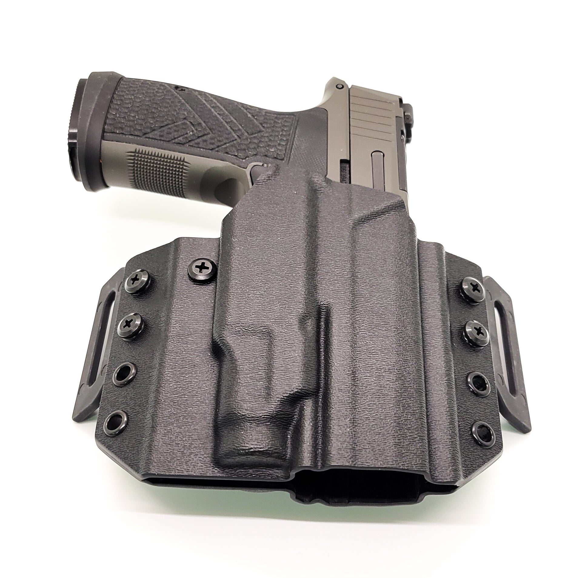 For the best Outside Waistband OWB Pancake style Kydex Holster for the Sig Sauer P365-AXG LEGION & Streamlight TLR-7 Sub X & HL-X  shop Four Brothers Holsters