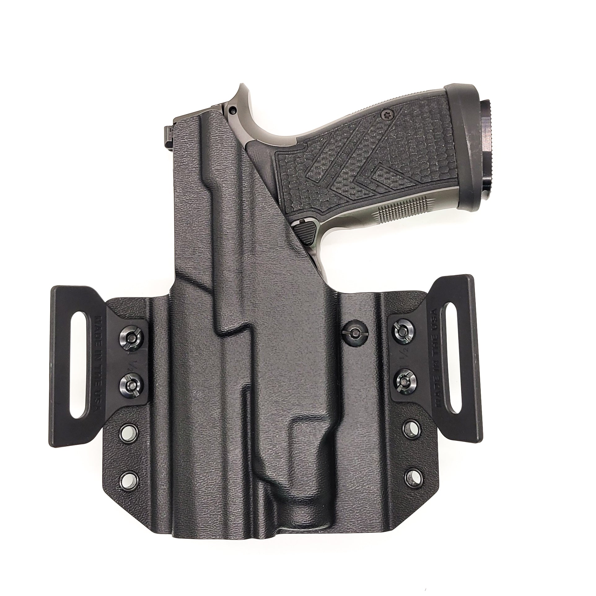 For the best Outside Waistband OWB Pancake style Kydex Holster for the Sig Sauer P365-AXG LEGION & Streamlight TLR-7 Sub X & HL-X  shop Four Brothers Holsters