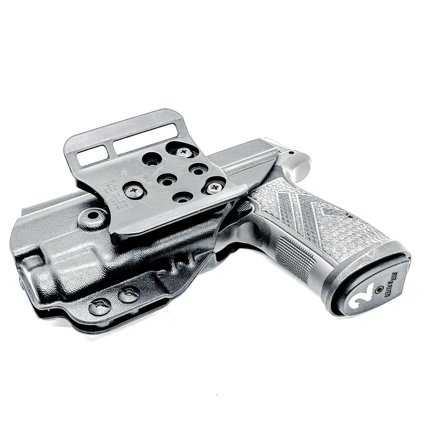 Outside Waistband OWB Holster for the Sig Sauer P365-AXG Legion Gen 2 with the Streamlight TLR-7 X or A.  Shown in black with the 4BROS 1.5" Belt Slide.