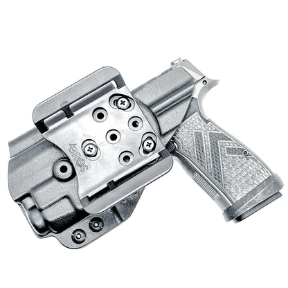 Outside Waistband OWB Holster for the Sig Sauer P365-AXG Legion Gen 2 with the Streamlight TLR-7 X or A.  Shown in black with the 4BROS 1.5" Belt Slide.