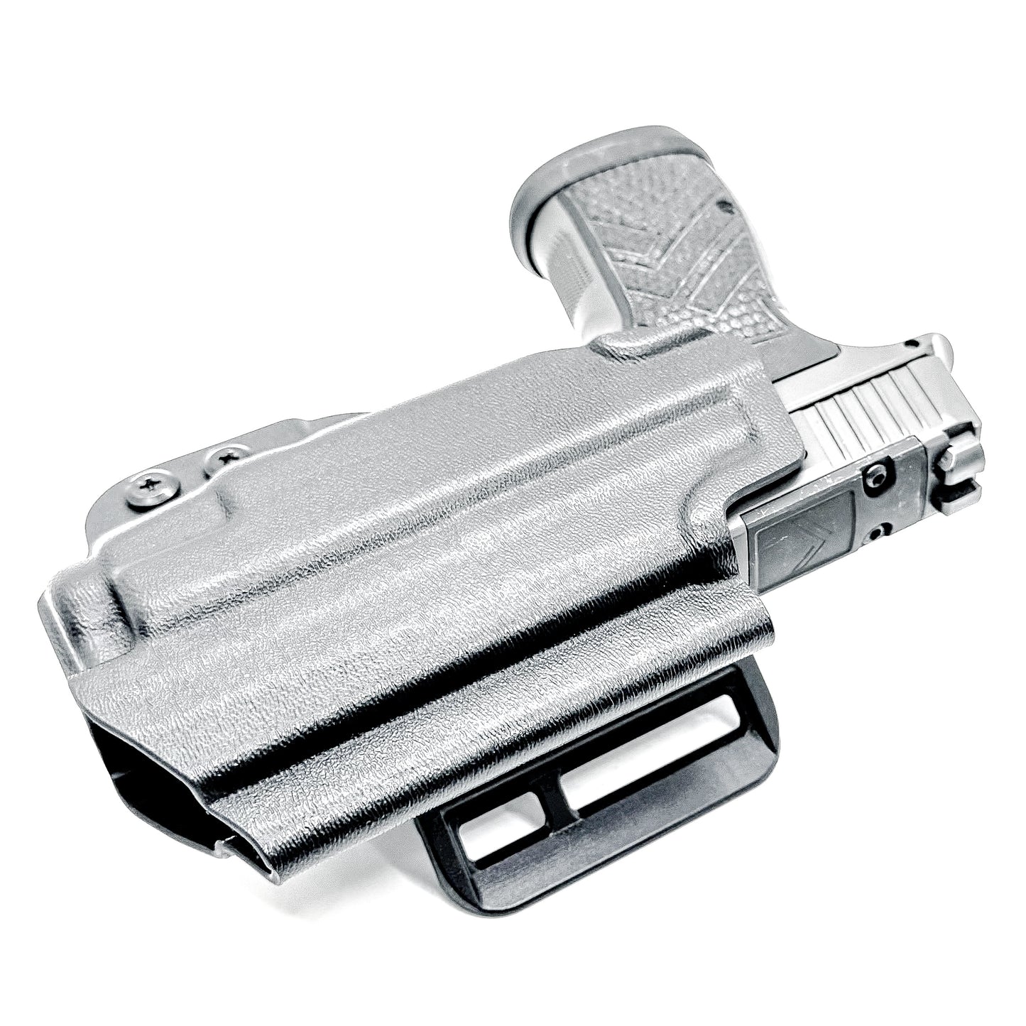 Outside Waistband OWB Holster for the Sig Sauer P365-AXG Legion Gen 2 with the Streamlight TLR-7 X or A.  Shown in black with the 4BROS 1.5" Belt Slide.