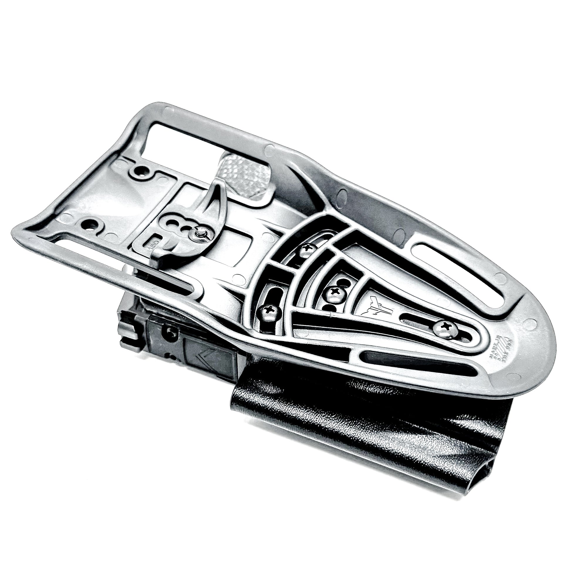 Black OWB Outside Waistband Sig Sauer P365-AXG Legion Duty & Competition Style Kydex Holster from Four Brothers Holsters.  Proudly made in the USA.