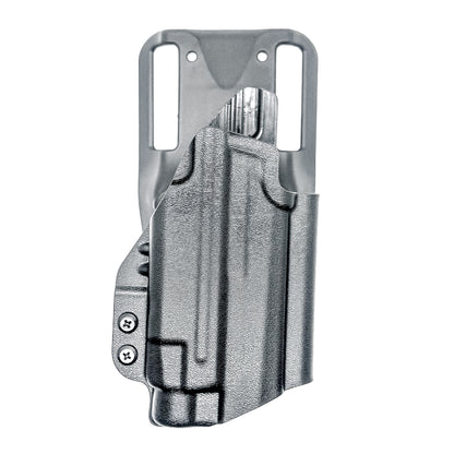 Black OWB Outside Waistband Sig Sauer P365-AXG Legion & TLR-7 HL-X Duty & Competition Style Kydex Holster from Four Brothers Holsters.  Made in the USA.
