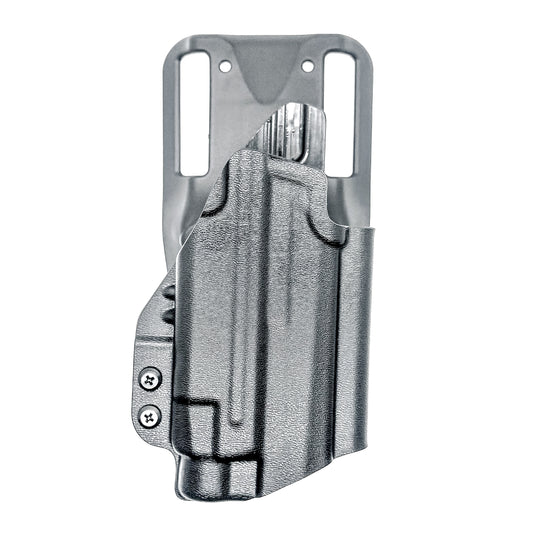 Black OWB Outside Waistband Sig Sauer P365-AXG Legion & TLR-7 HL-X Duty & Competition Style Kydex Holster from Four Brothers Holsters.  Made in the USA.