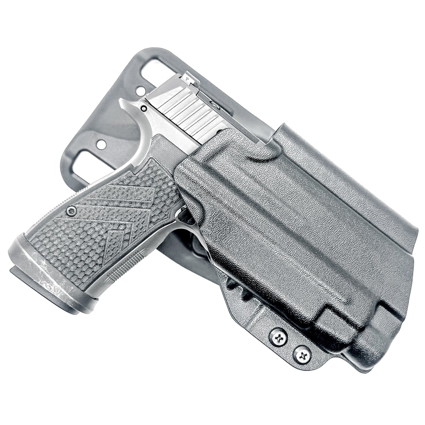 Black OWB Outside Waistband Sig Sauer P365-AXG Legion & TLR-7 HL-X Duty & Competition Style Kydex Holster from Four Brothers Holsters.  Made in the USA.