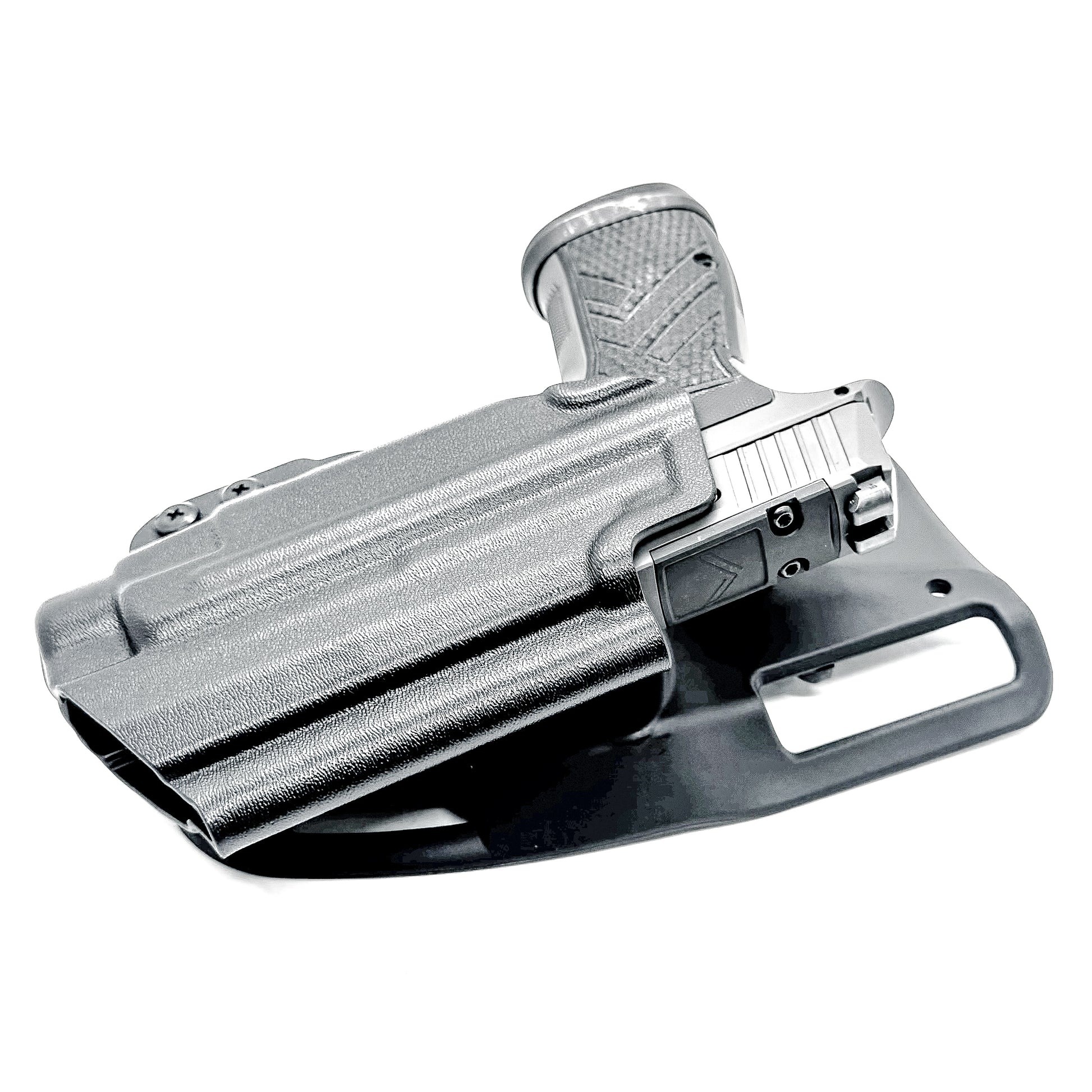 Black OWB Outside Waistband Sig Sauer P365-AXG Legion & TLR-7 HL-X Duty & Competition Style Kydex Holster from Four Brothers Holsters.  Made in the USA.