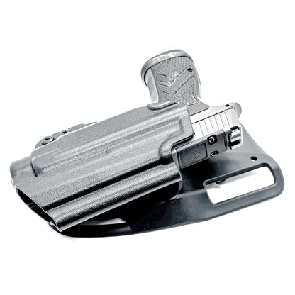 Black OWB Outside Waistband Sig Sauer P365-AXG Legion & TLR-7 HL-X Duty & Competition Style Kydex Holster from Four Brothers Holsters.  Made in the USA.