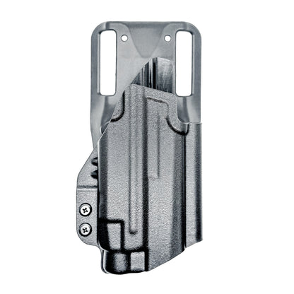 Black OWB Outside Waistband Sig Sauer P365-AXG Legion & TLR-7 HL-X Duty & Competition Style Kydex Holster from Four Brothers Holsters.  Made in the USA.