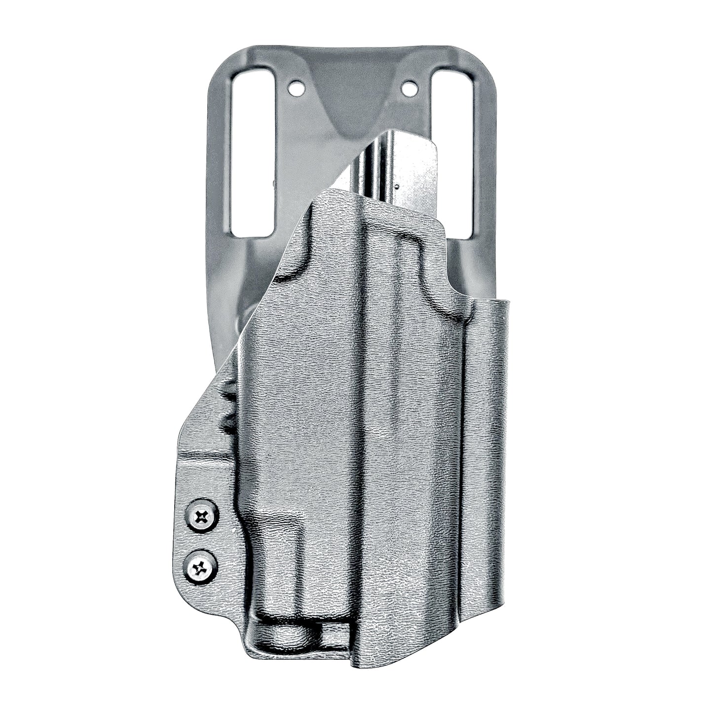 Black Duty and Competition OWB holster fits the Sig Sauer P365 AXG-Legion Gen 2 with a Streamlight TLR-7 Sub; shown with a duty drop attachment.