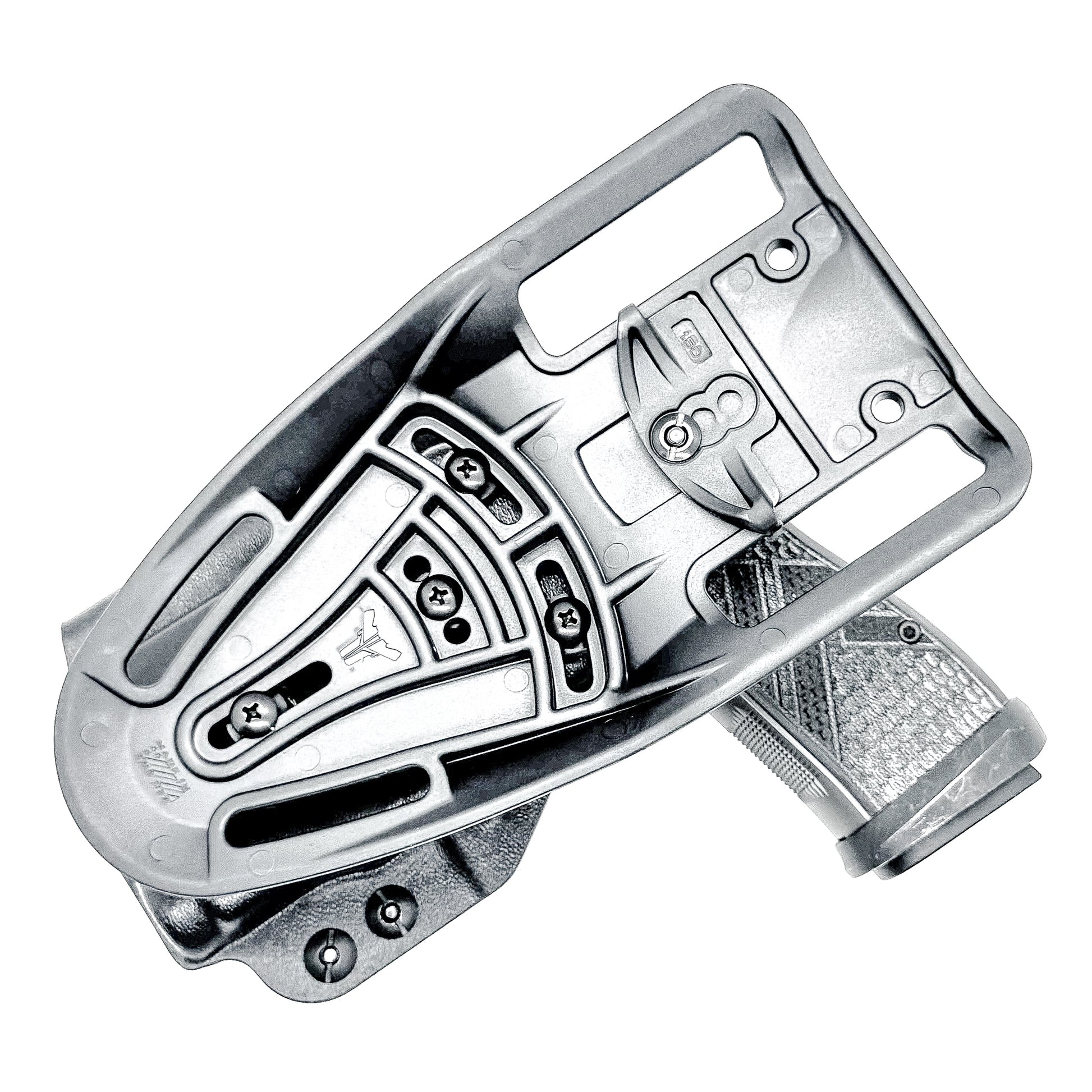 Black Duty and Competition OWB holster fits the Sig Sauer P365 AXG-Legion Gen 2 with a Streamlight TLR-7 Sub; shown with a duty drop attachment.