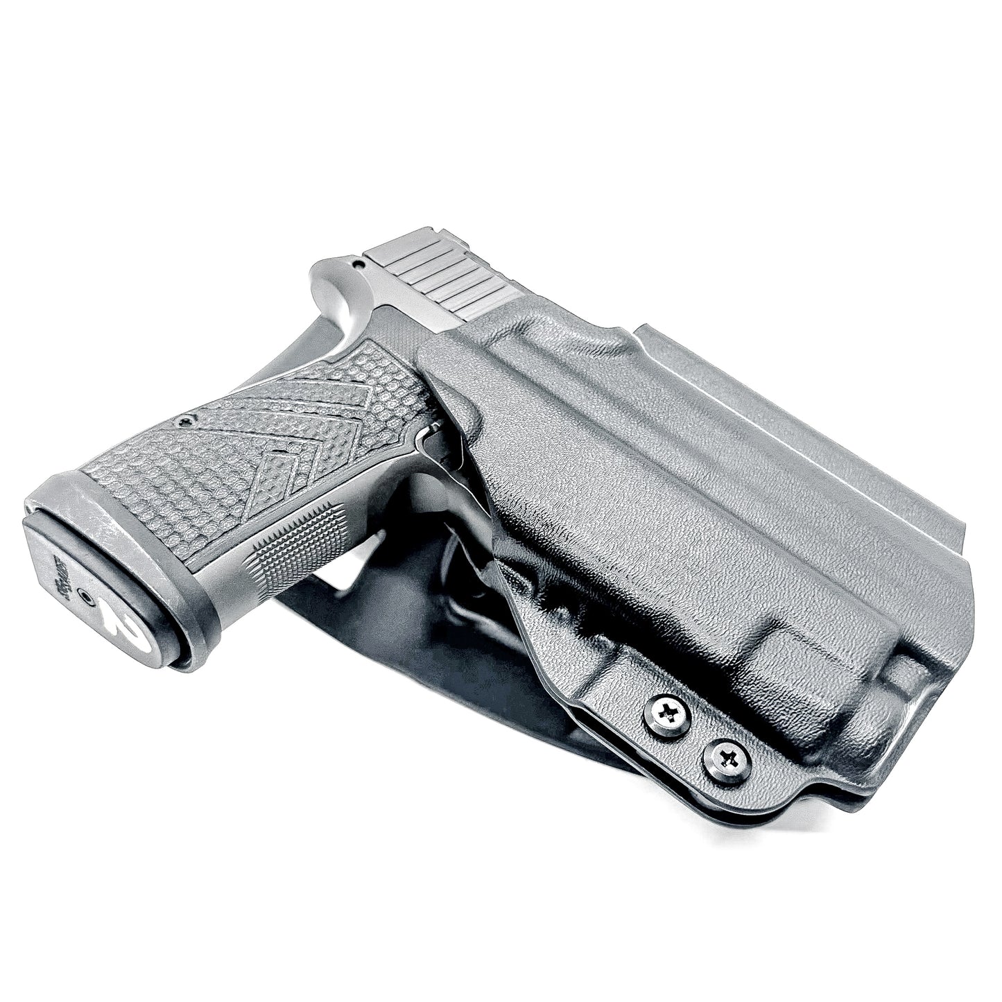 Duty & Competition Holster for the Sig Sauer P365-AXG Legion Gen 2 & Streamlight TLR-7 X or A shown in black with a duty drop attachment.