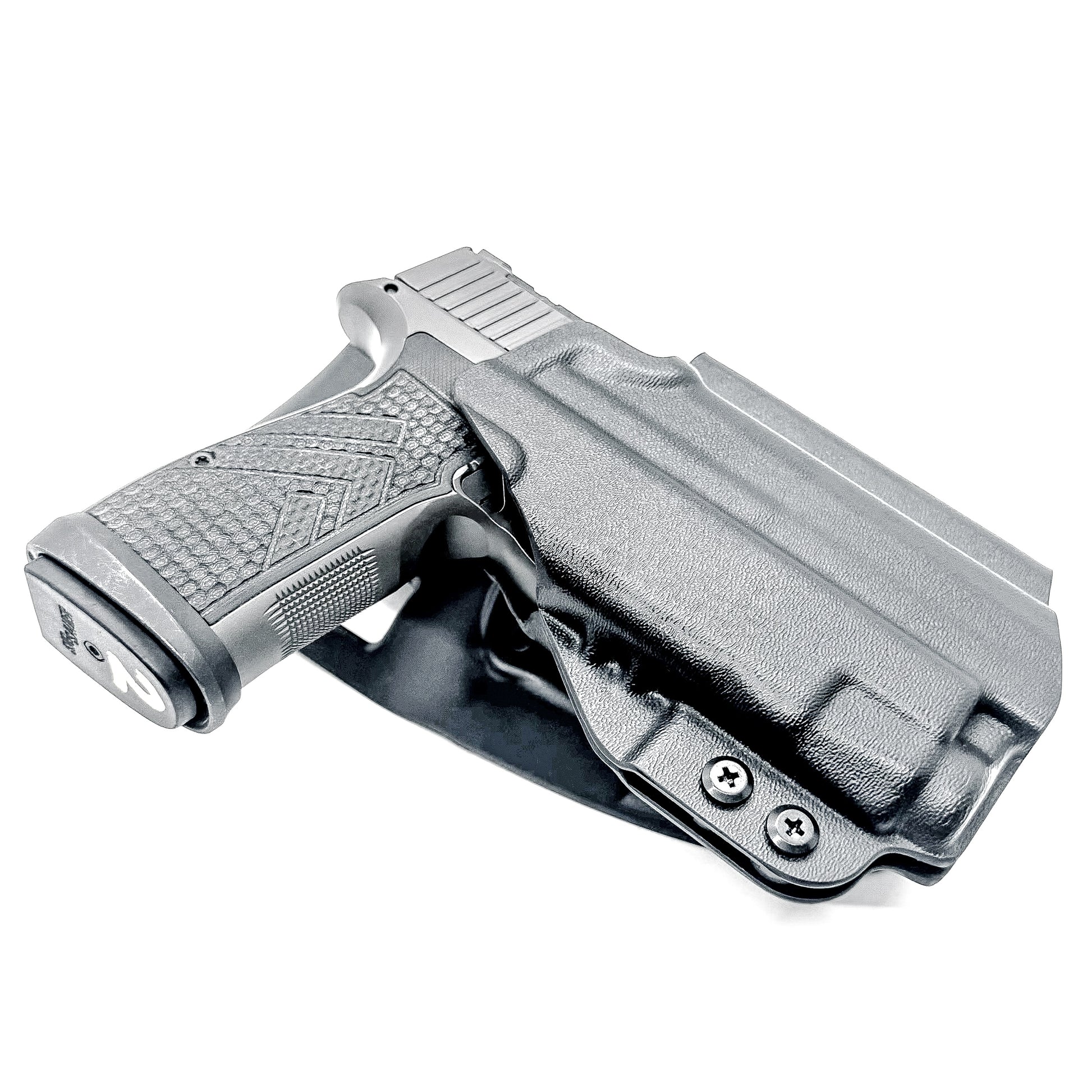 Duty & Competition Holster for the Sig Sauer P365-AXG Legion Gen 2 & Streamlight TLR-7 X or A shown in black with a duty drop attachment.