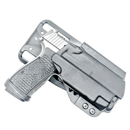 Duty & Competition Holster for the Sig Sauer P365-AXG Legion Gen 2 & Streamlight TLR-7 X or A shown in black with a duty drop attachment.