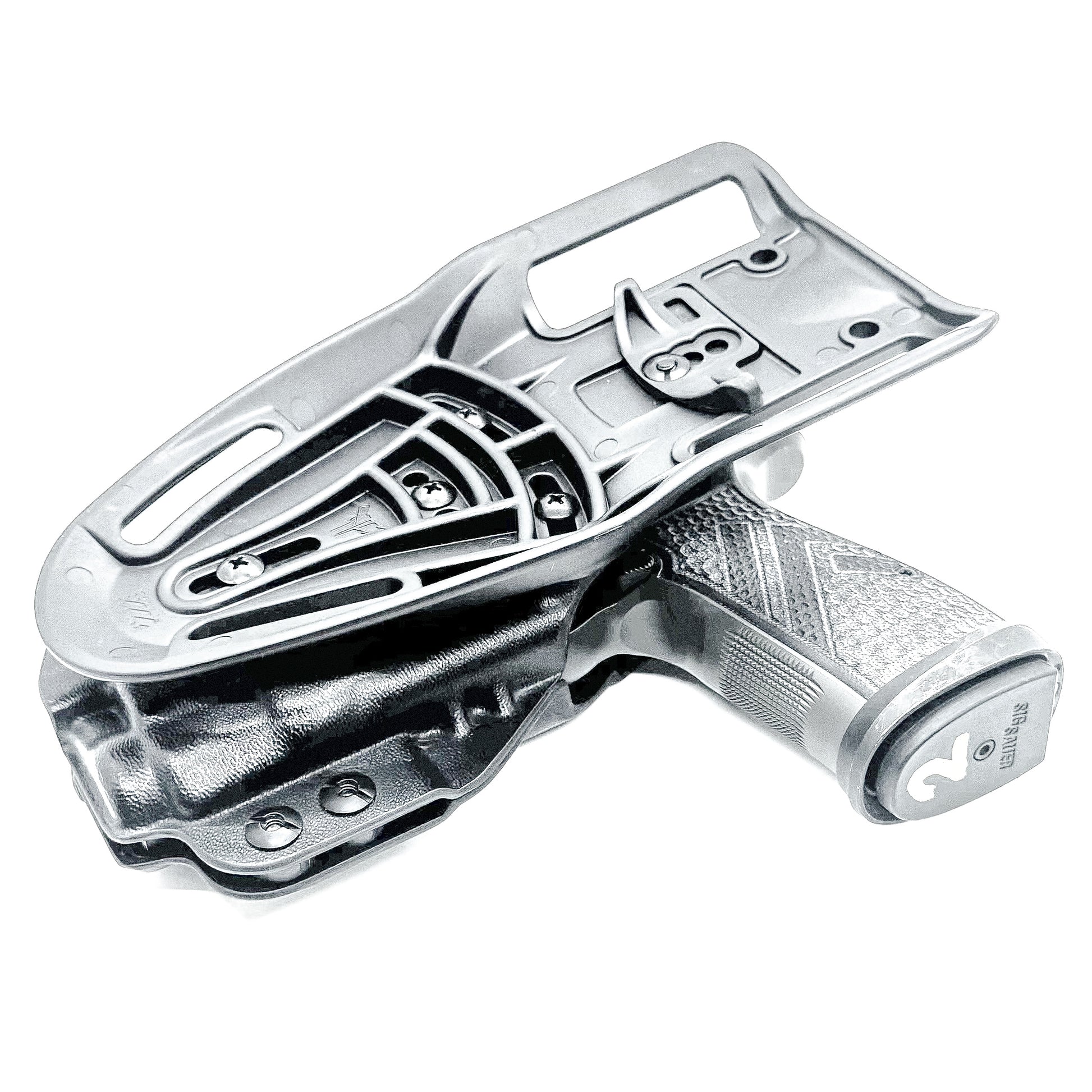 Duty & Competition Holster for the Sig Sauer P365-AXG Legion Gen 2 & Streamlight TLR-7 X or A shown in black with a duty drop attachment.