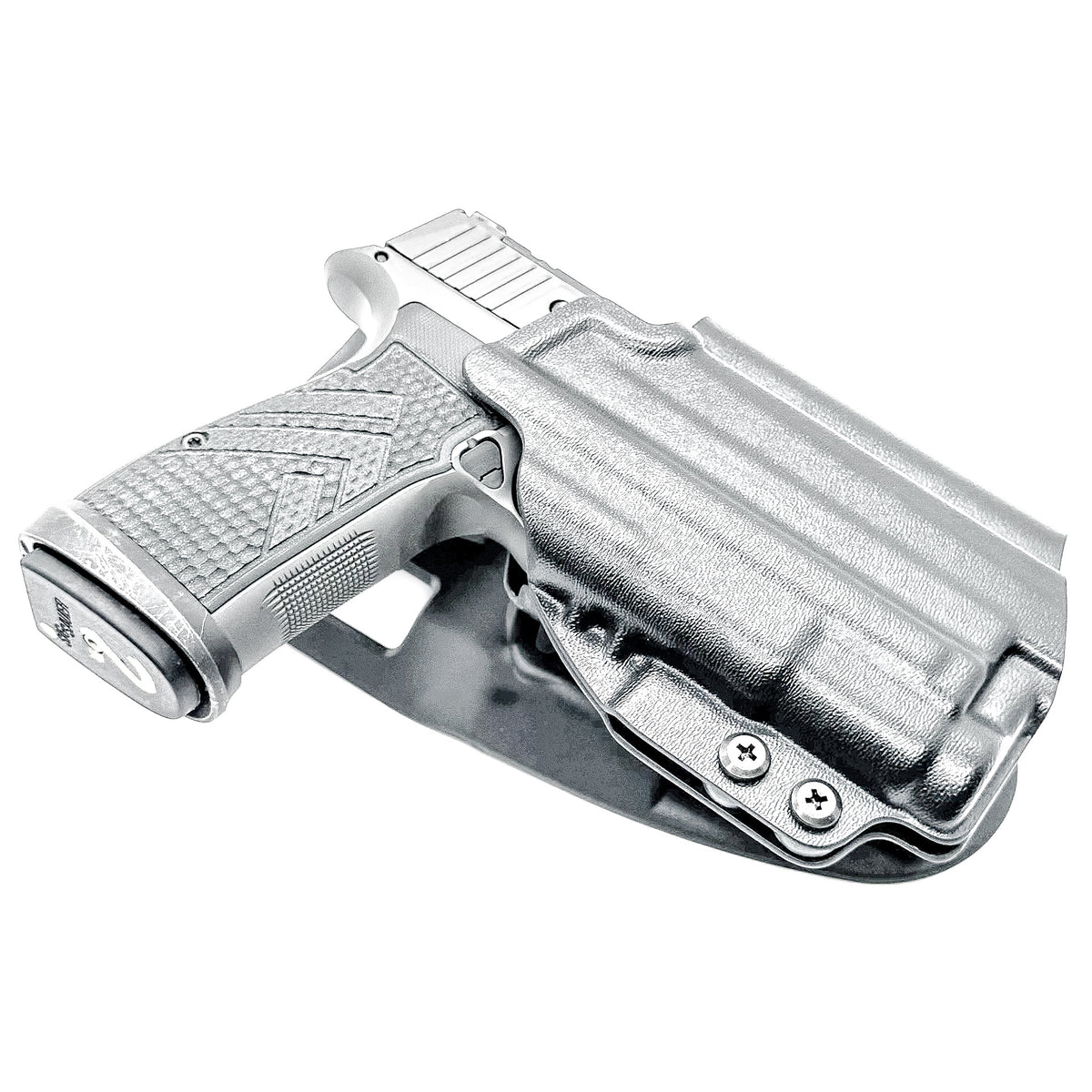 Built for the Sig Sauer P365-AXG Legion & SureFire XC3 Sub, this 4BROS Kydex holster delivers adjustable retention for range and competition use.