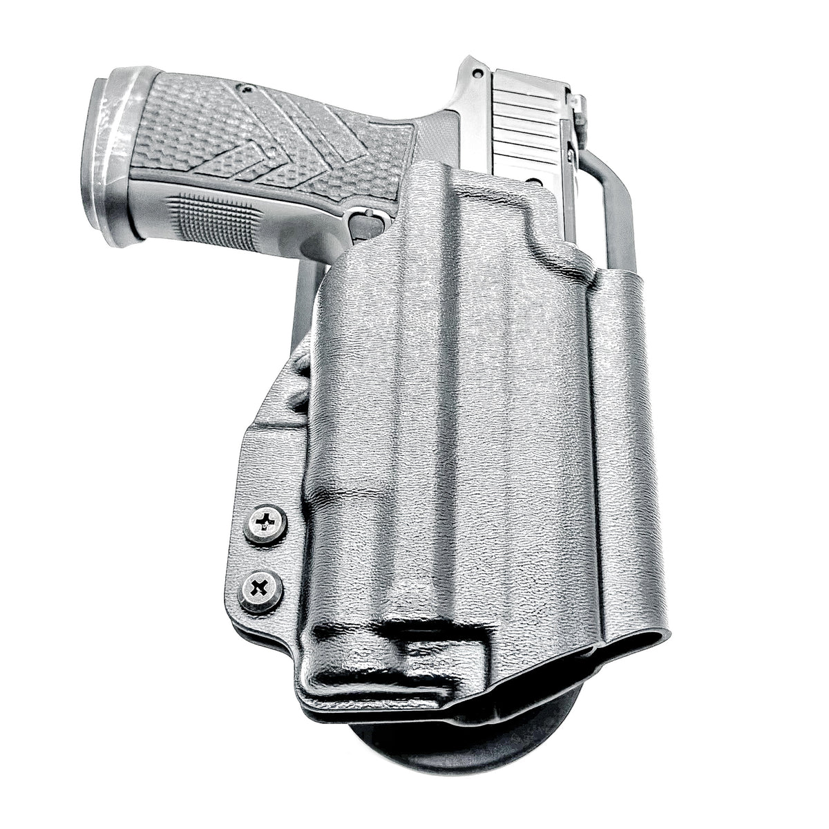 Built for the Sig Sauer P365-AXG Legion & SureFire XC3 Sub, this 4BROS Kydex holster delivers adjustable retention for range and competition use.