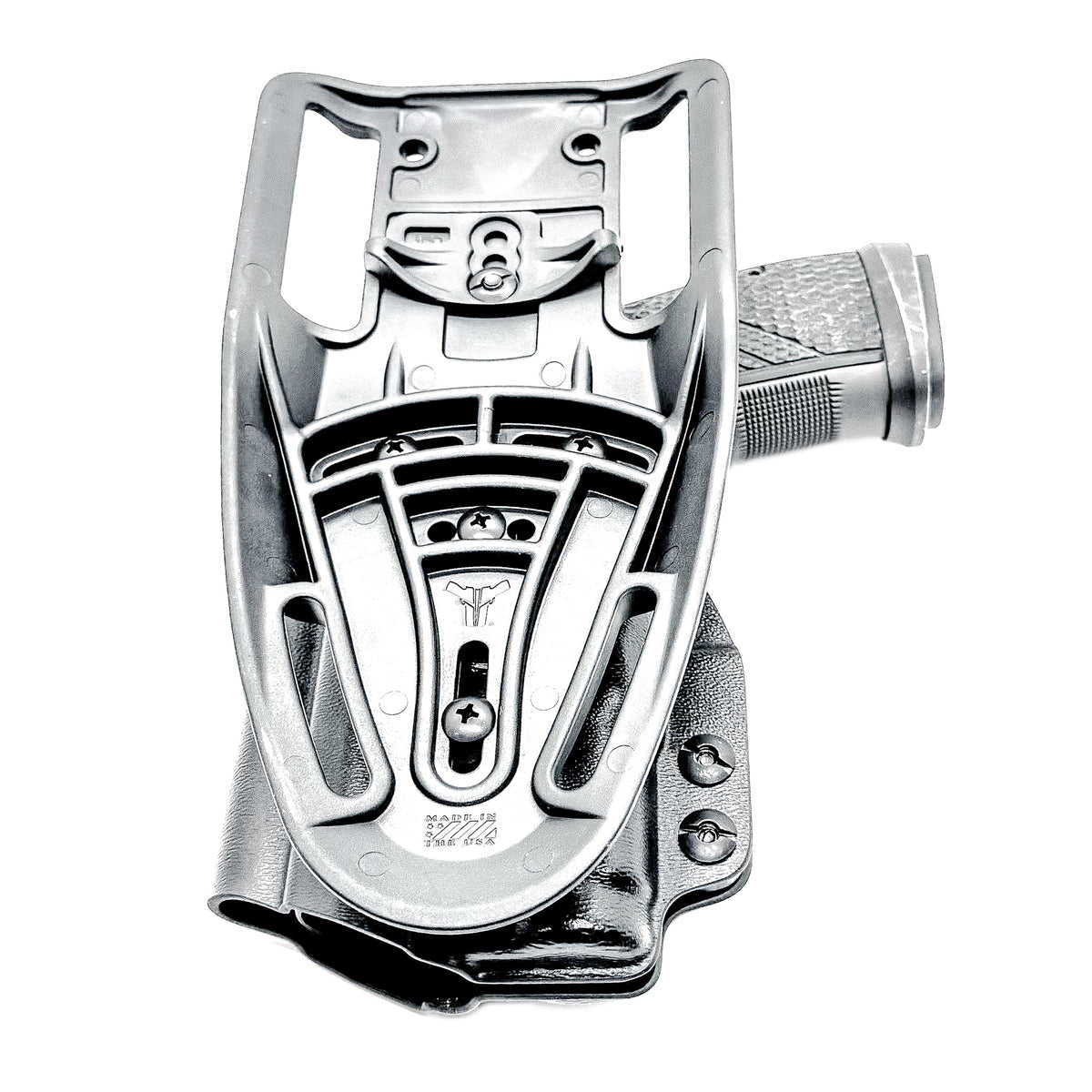Built for the Sig Sauer P365-AXG Legion & SureFire XC3 Sub, this 4BROS Kydex holster delivers adjustable retention for range and competition use.