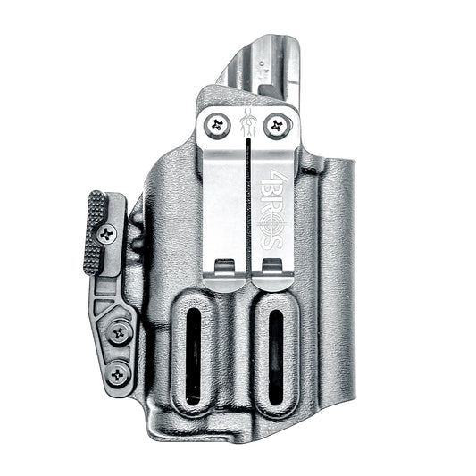 4Bros Inside Waistband (IWB) Holster for Sig P365-AXG Legion with SureFire XC3 Sub. Red dot ready, Enigma compatible, Gen 1 & Gen 2 specific. Made in USA.