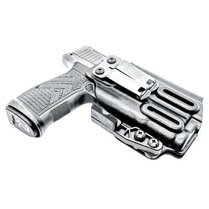 4Bros Inside Waistband (IWB) Holster for Sig P365-AXG Legion with SureFire XC3 Sub. Red dot ready, Enigma compatible, Gen 1 & Gen 2 specific. Made in USA.