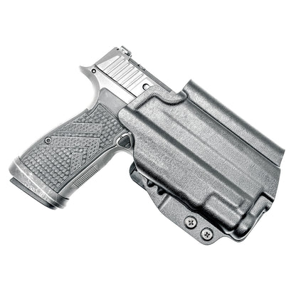 Precision-Built OWB holster for SIG P365-AXG Legion with SureFire XC3 Sub. Adjustable retention, optics-ready, threaded barrel compatible. Made in the USA.