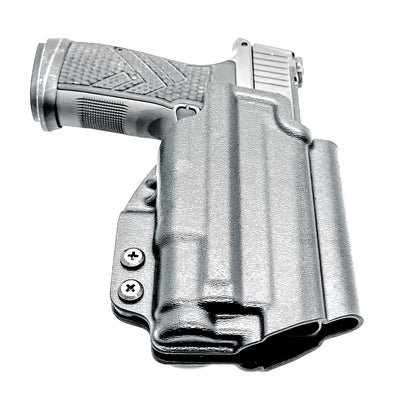 Precision-Built OWB holster for SIG P365-AXG Legion with SureFire XC3 Sub. Adjustable retention, optics-ready, threaded barrel compatible. Made in the USA.