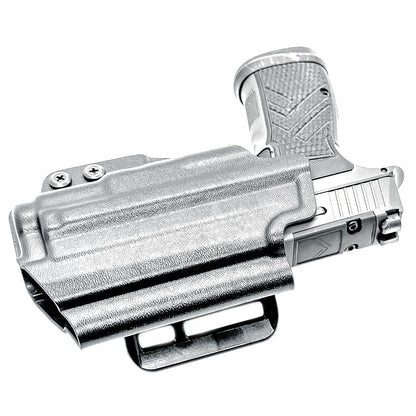 Precision-Built OWB holster for SIG P365-AXG Legion with SureFire XC3 Sub. Adjustable retention, optics-ready, threaded barrel compatible. Made in the USA.