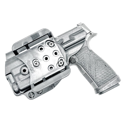 Precision-Built OWB holster for SIG P365-AXG Legion with SureFire XC3 Sub. Adjustable retention, optics-ready, threaded barrel compatible. Made in the USA.