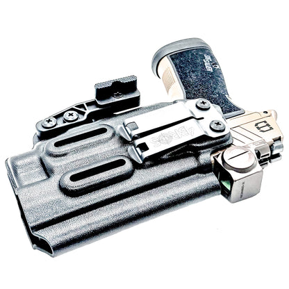 IWB holster for Sig Sauer P365-DH3 AXG with TLR-7 HL-X. Inside Waistband concealed carry holster with adjustable retention and reduced printing.