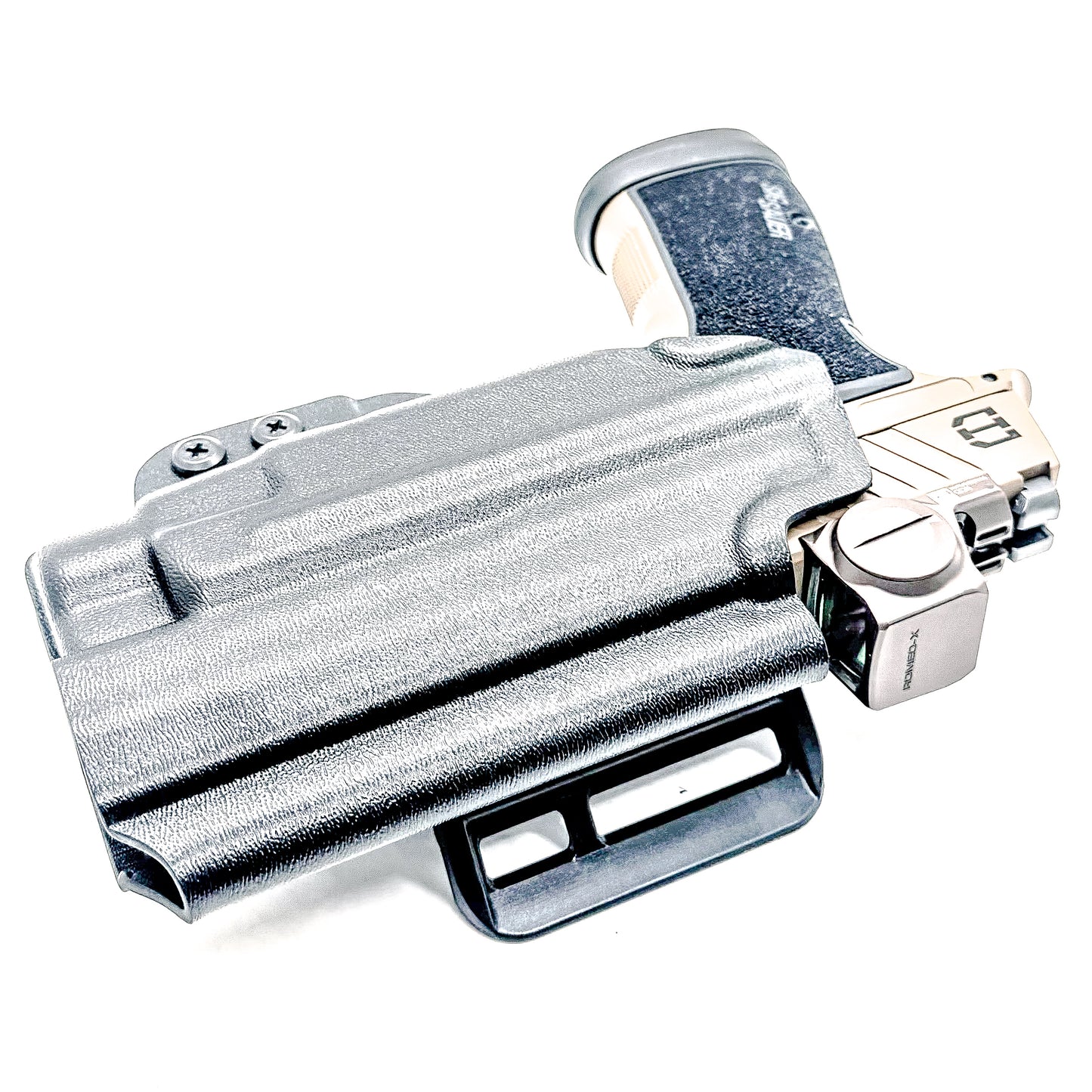 OWB holster for Sig Sauer P365-DH3 AXG with TLR-7 HL-X. Outside Waistband holster for range, training, and open carry with adjustable retention.