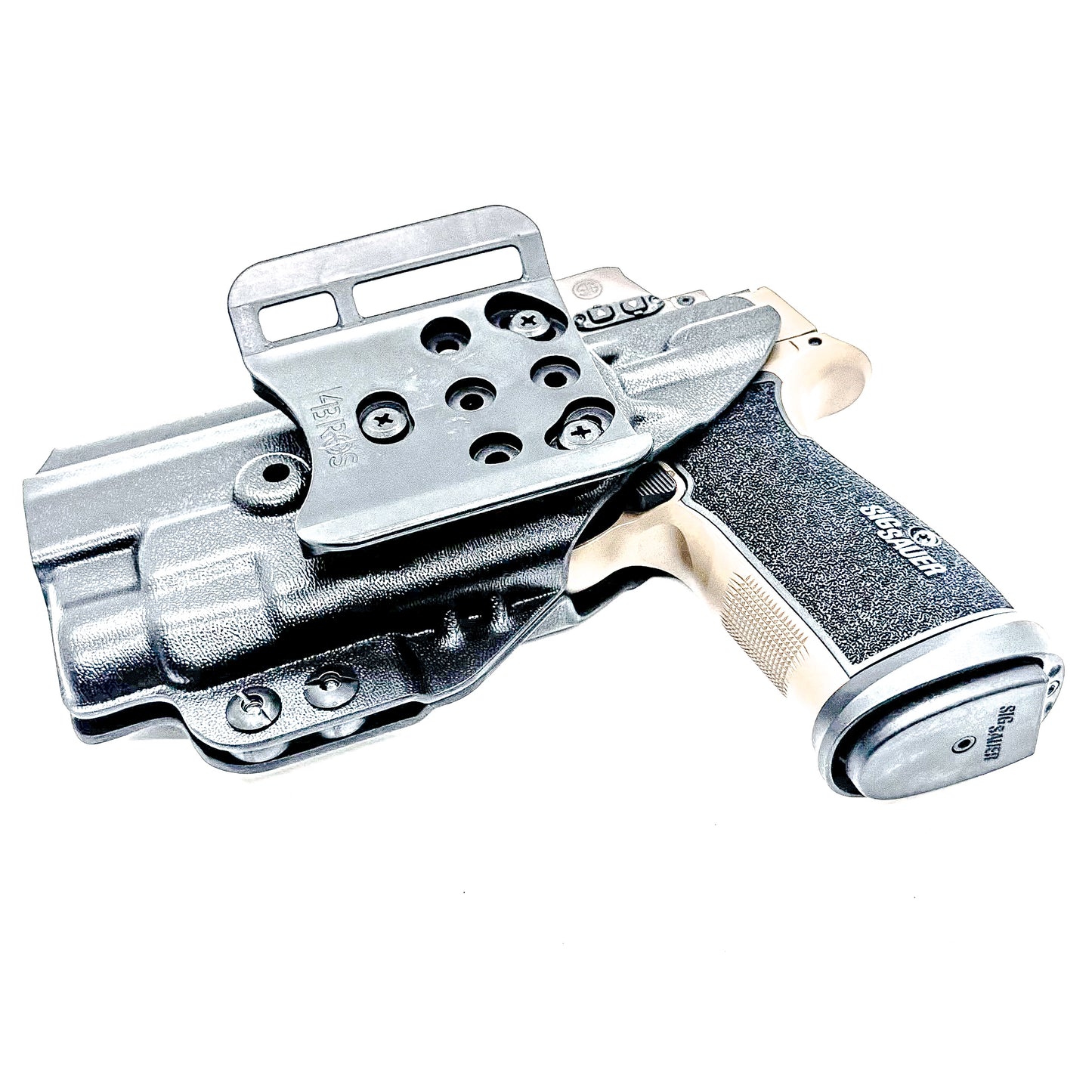 OWB holster for Sig Sauer P365-DH3 AXG with TLR-7 HL-X. Outside Waistband holster for range, training, and open carry with adjustable retention.