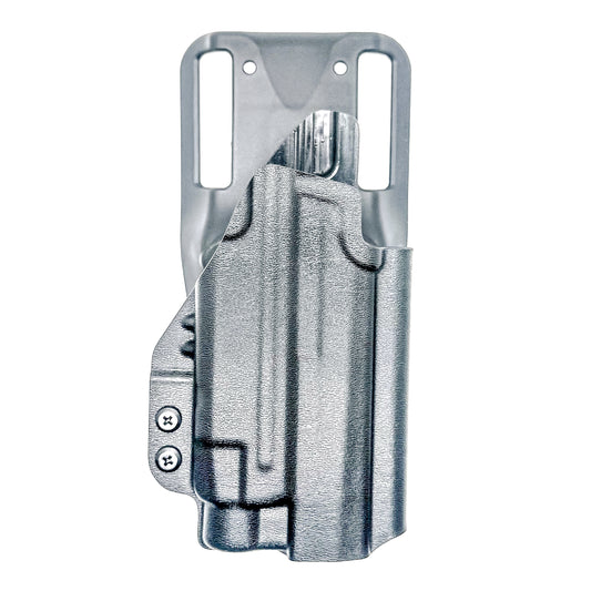 OWB holster for Sig Sauer P365-DH3 AXG with TLR-7 HL-X. Outside Waistband light duty & competition holster with adjustable retention and optics support.
