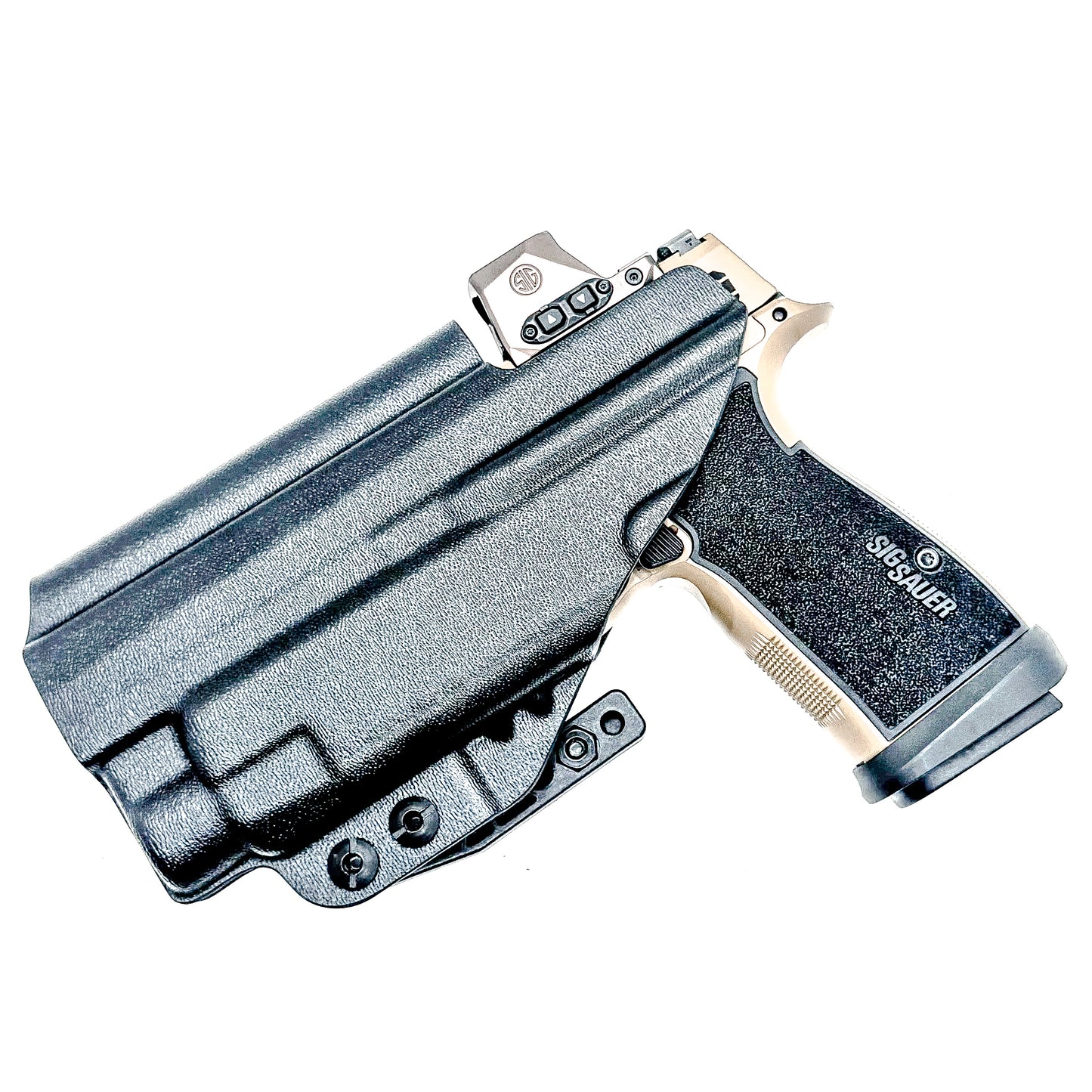 IWB holster for Sig Sauer P365-DH3 AXG with TLR-7 HL-X. Inside Waistband concealed carry holster with adjustable retention and reduced printing.