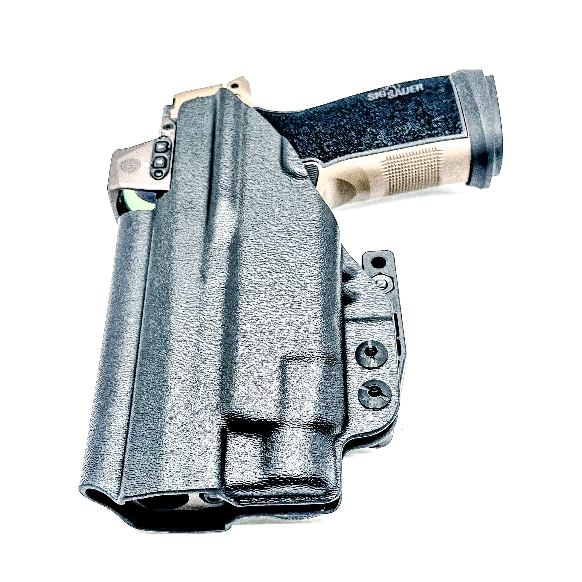 IWB holster for Sig Sauer P365-DH3 AXG with TLR-7 HL-X. Inside Waistband concealed carry holster with adjustable retention and reduced printing.