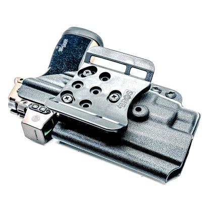 OWB holster for Sig Sauer P365-DH3 AXG with TLR-7 HL-X. Outside Waistband holster for range, training, and open carry with adjustable retention.