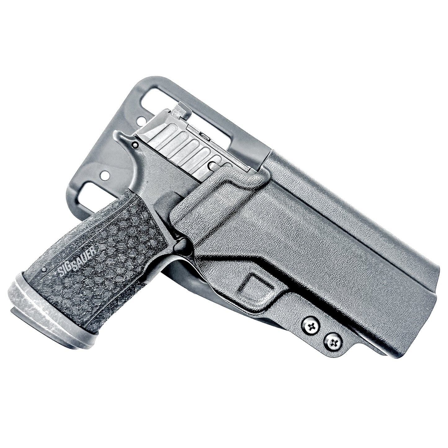 Light duty & competition OWB holster for Sig Sauer P365-FUSE. Red dot ready, adjustable retention, and USA-made